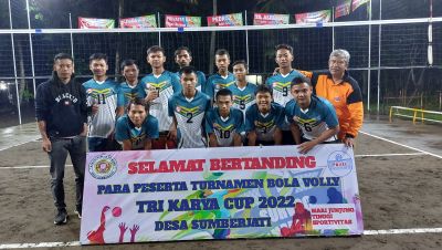 TEAM BOLA VOLI DESA SINGOSARI JUARA 2 TINGKAT KECAMATAN AMBAL